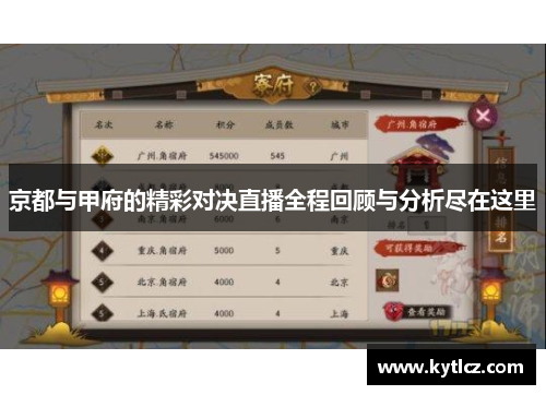 京都与甲府的精彩对决直播全程回顾与分析尽在这里